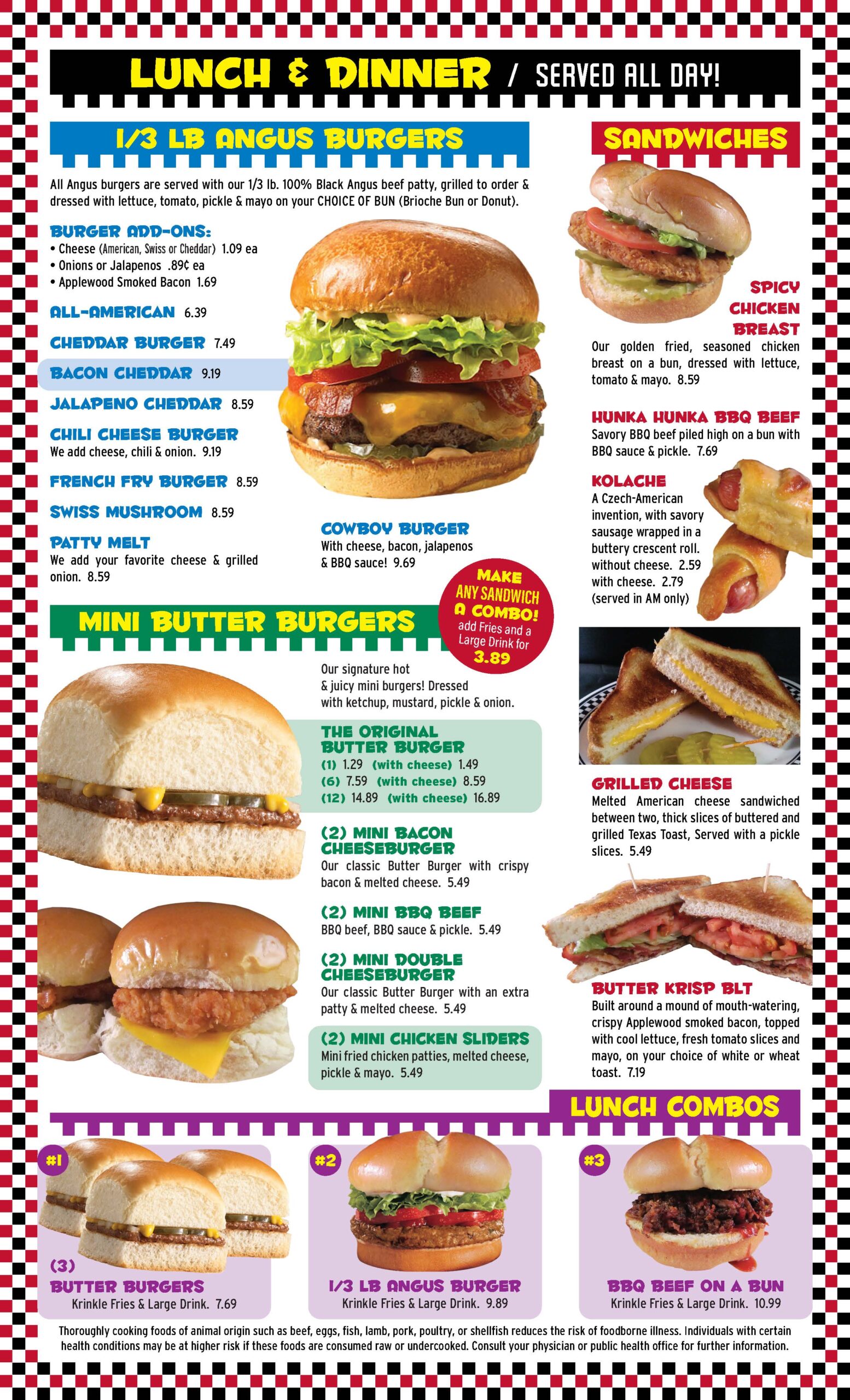 Menu Butter Krisp Diner